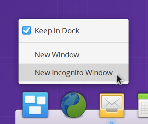 Static QuickLists always display in the Dock and Applications Menu, whether or not the app is open.