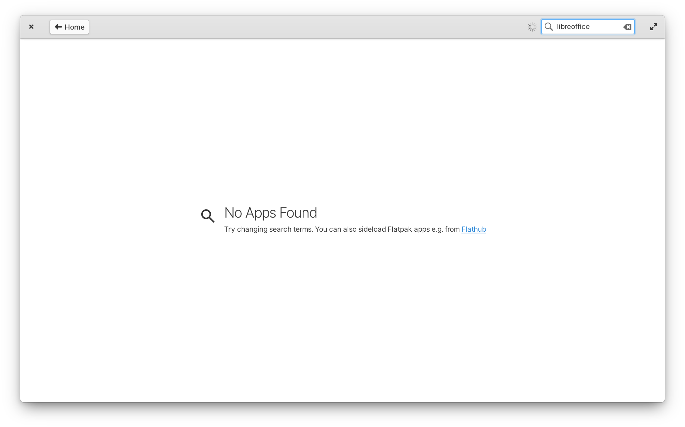 AppCenter showing no results found