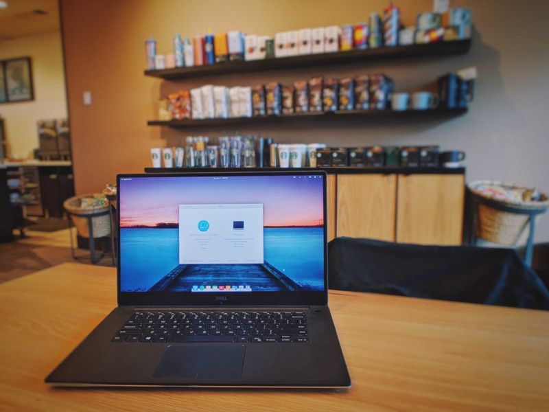 Photo of a laptop running elementary OS 5.1.2 Hera