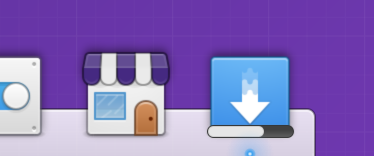 Progress bars show up on the Dock, whether your app window is open or not.
