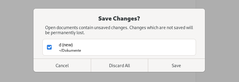 GNOME Message Dialog