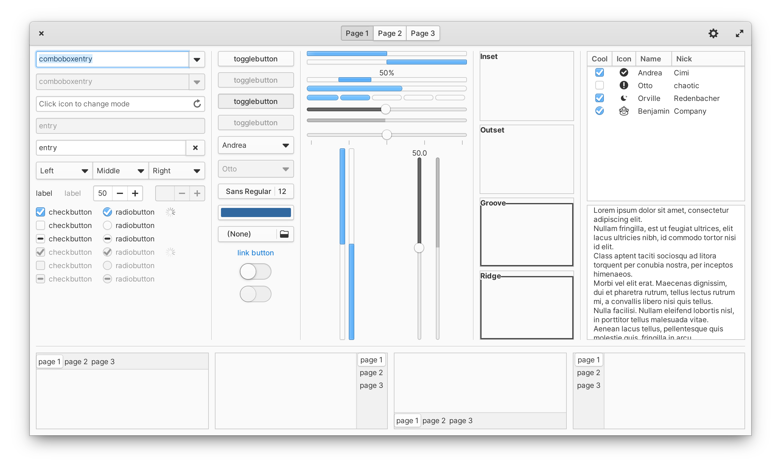 GTK Widget Factory