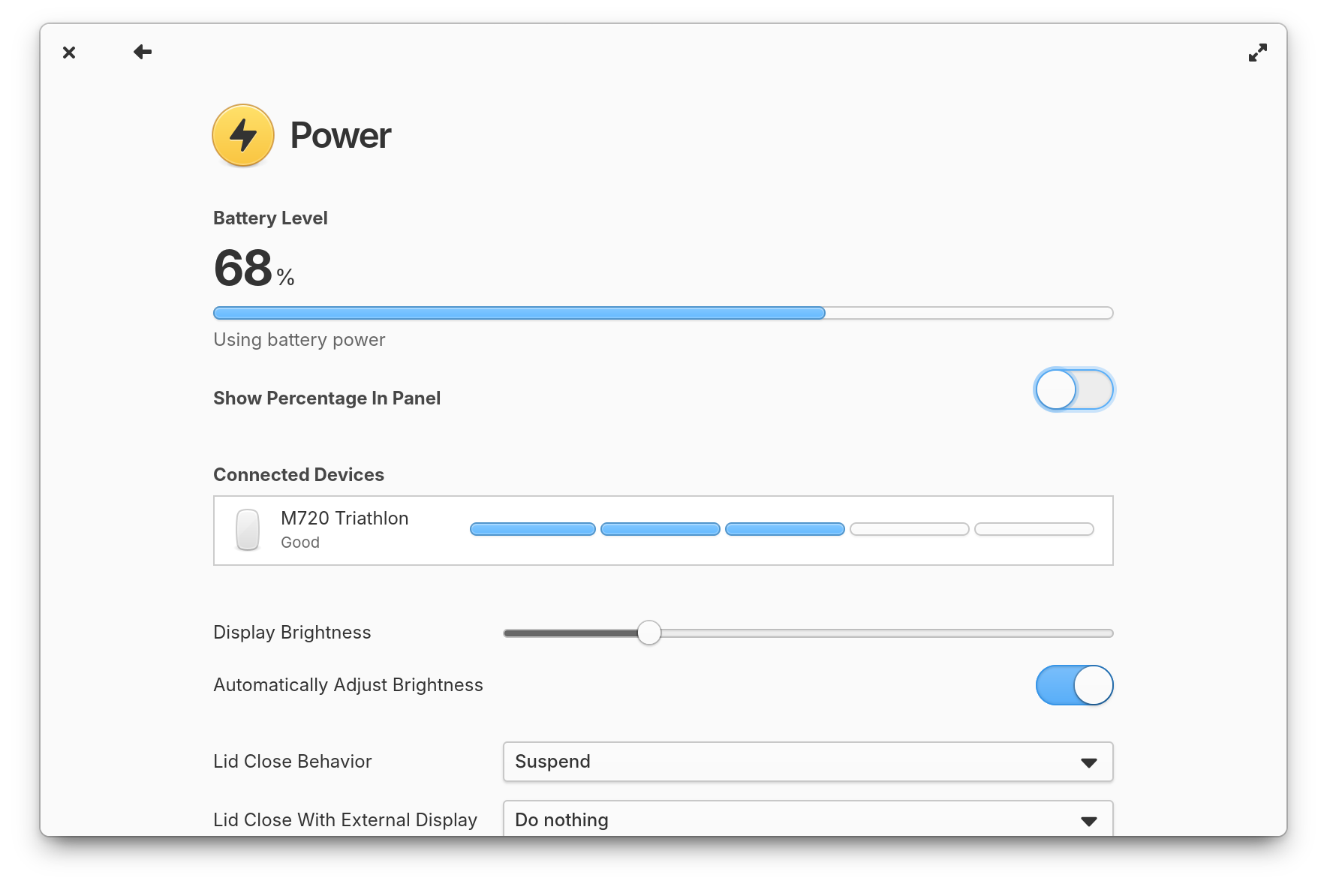 Power Settings