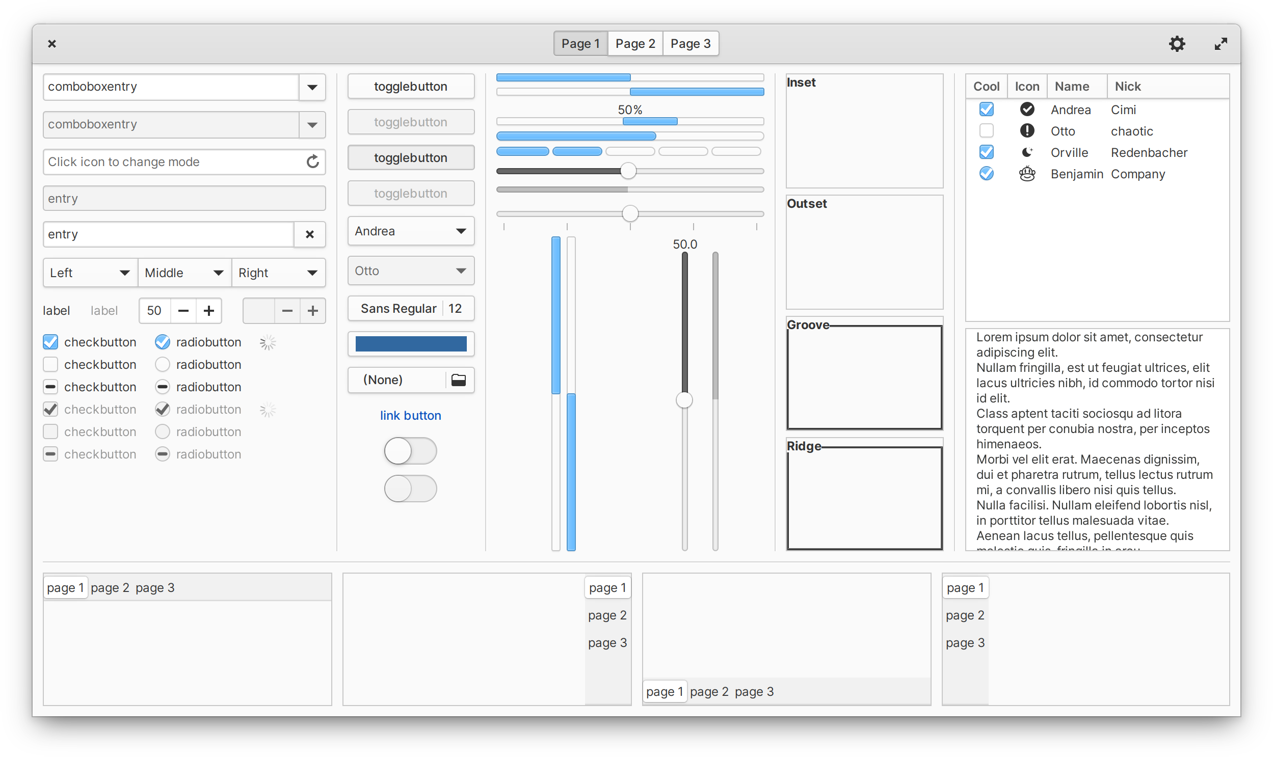 GTK Widget Factory