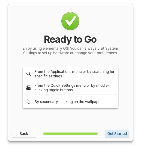 Onboarding to System Settings