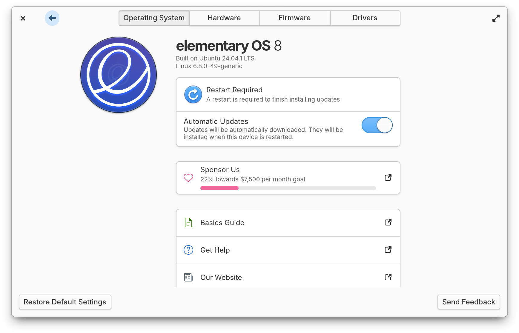 System Settings → System