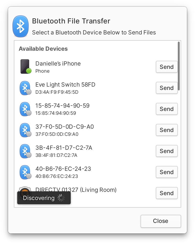 Bluetooth sharing